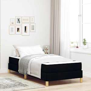 Postel s boxspringem s matrací Černá 90 x 190 cm textil - obrázek 1
