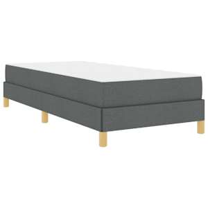 Postel s boxspringem s matrací Tmavě šedá 90 x 200 cm textil - obrázek 4
