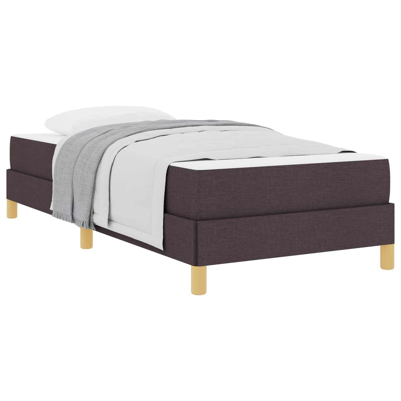 Thumbnail - vidaXL Boxspringbett mit Matratze Dunkelbraun 100 x 200 cm Stoff