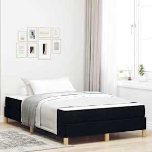 Postel s boxspringem s matrací Černá 120 x 190 cm textil - obrázek 1