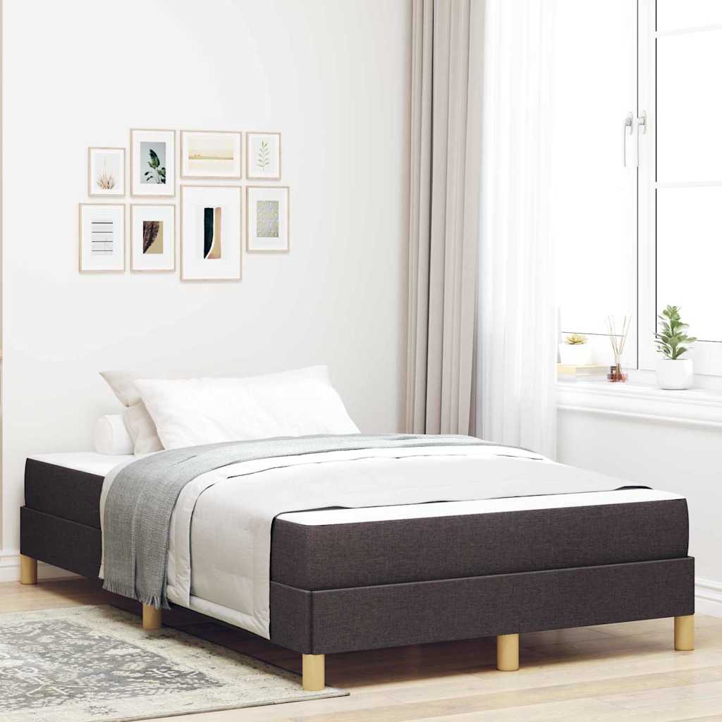 vidaXL Boxspringbett Braun 120 x 190 cm Stoff und Holzwerkstoff