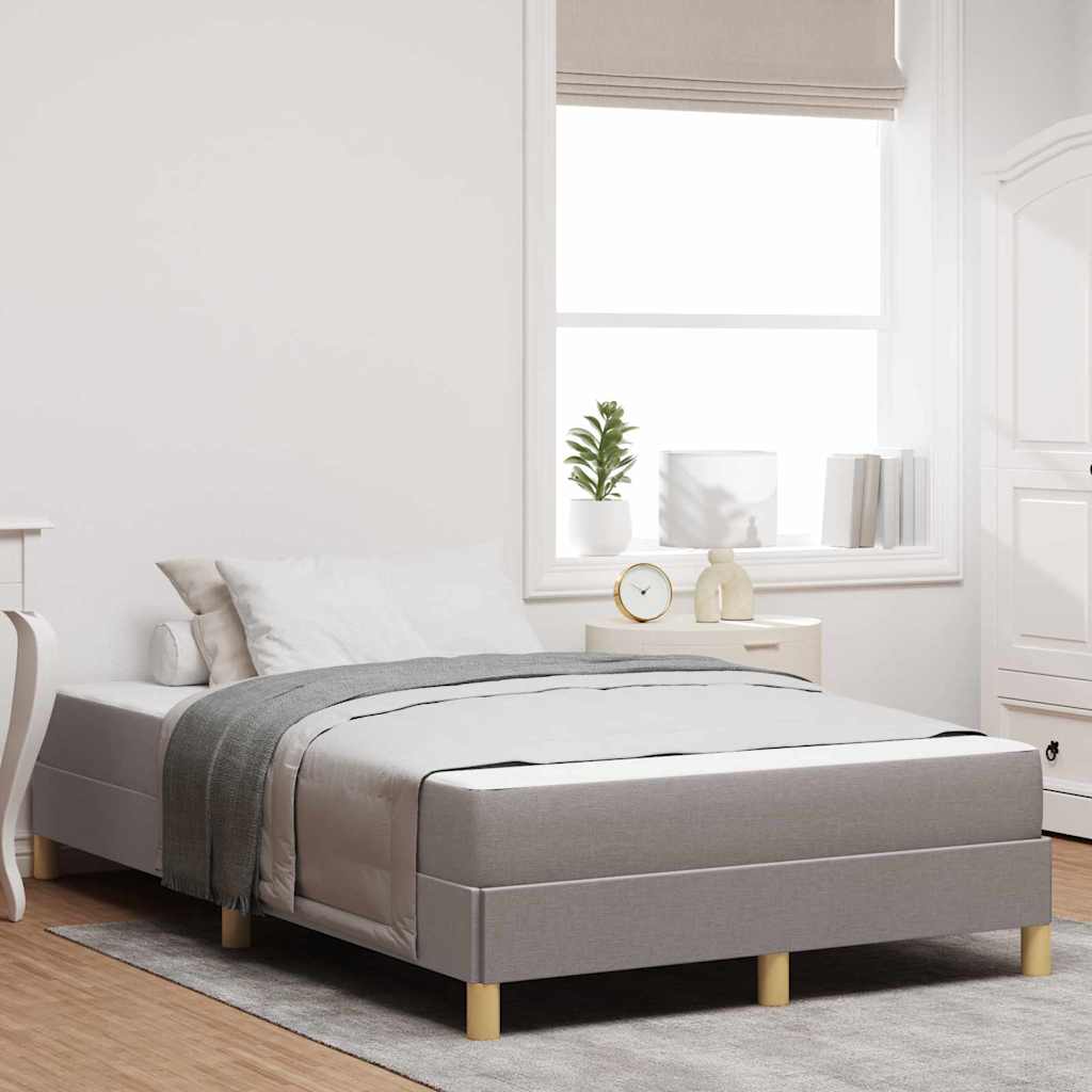 vidaXL Pat cu arcuri Taupe și Maro 120 x 190 cm