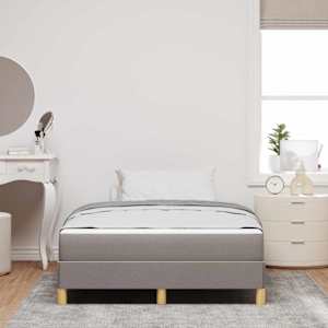 Postel s boxspringem s matrací Taupe 120 x 190 cm textil - obrázek 4