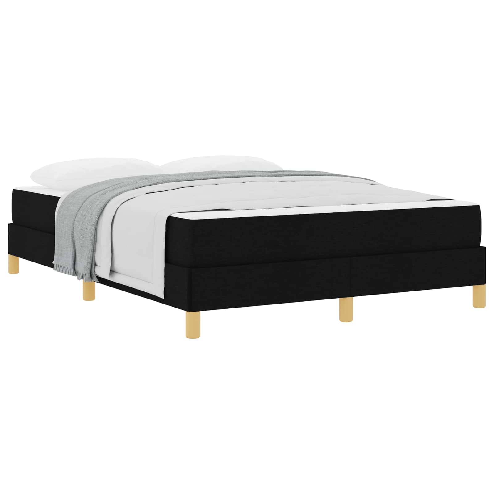 Thumbnail - vidaXL Boxspringbett mit Matratze Schwarz 140 x 190 cm Stoff