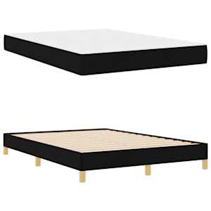 Postel s boxspringem s matrací Černá 140 x 190 cm textil - obrázek 5