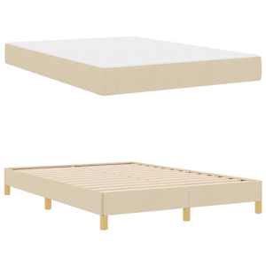 Postel s boxspringem s matrací Krémová 140 x 190 cm textil - obrázek 5