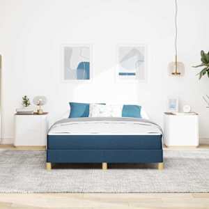 Postel s boxspringem s matrací Modrá 140 x 200 cm textil - obrázek 4