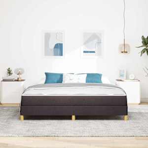 Postel s boxspringem s matrací Tmavě hnědá 180 x 200 cm textil - obrázek 3