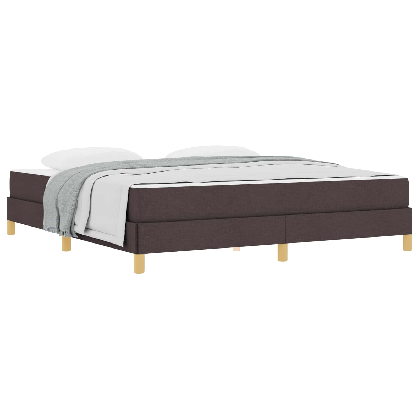 Thumbnail - vidaXL Boxspringbett mit Matratze Dunkelbraun 180 x 200 cm Stoff
