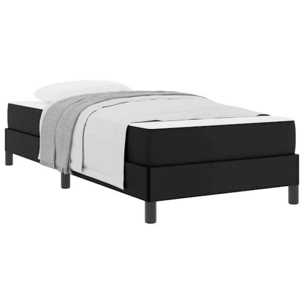 vidaXL Voodi raam madratsiga Must 80 x 200 cm kangas