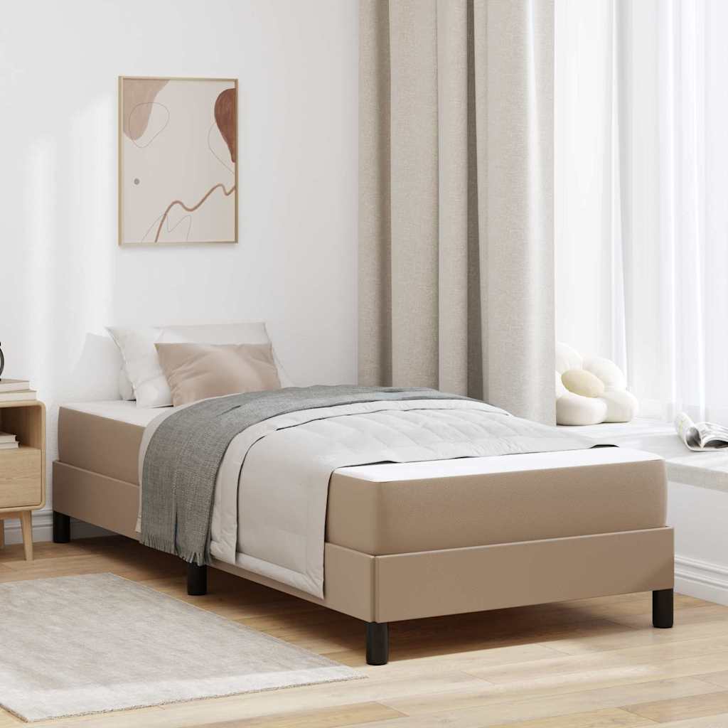 vidaXL Pat cu saltea Cappuccino 80 x 200 cm Piele artificială