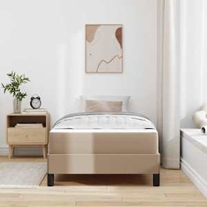 Rám postele s matrací Cappuccino 100 x 200 cm textil - obrázek 3