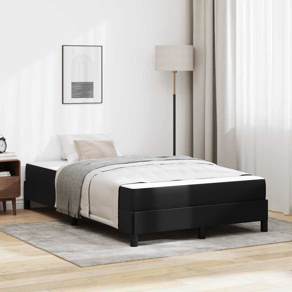 vidaXL Pat cu saltea Negru 120 x 190 cm Piele artificială