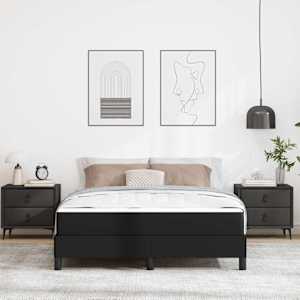 Rám postele s matrací Černá 140 x 200 cm textil - obrázek 3