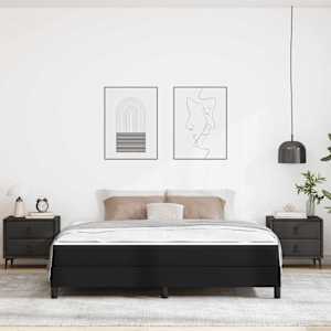 Rám postele s matrací Černá 180 x 200 cm textil - obrázek 3