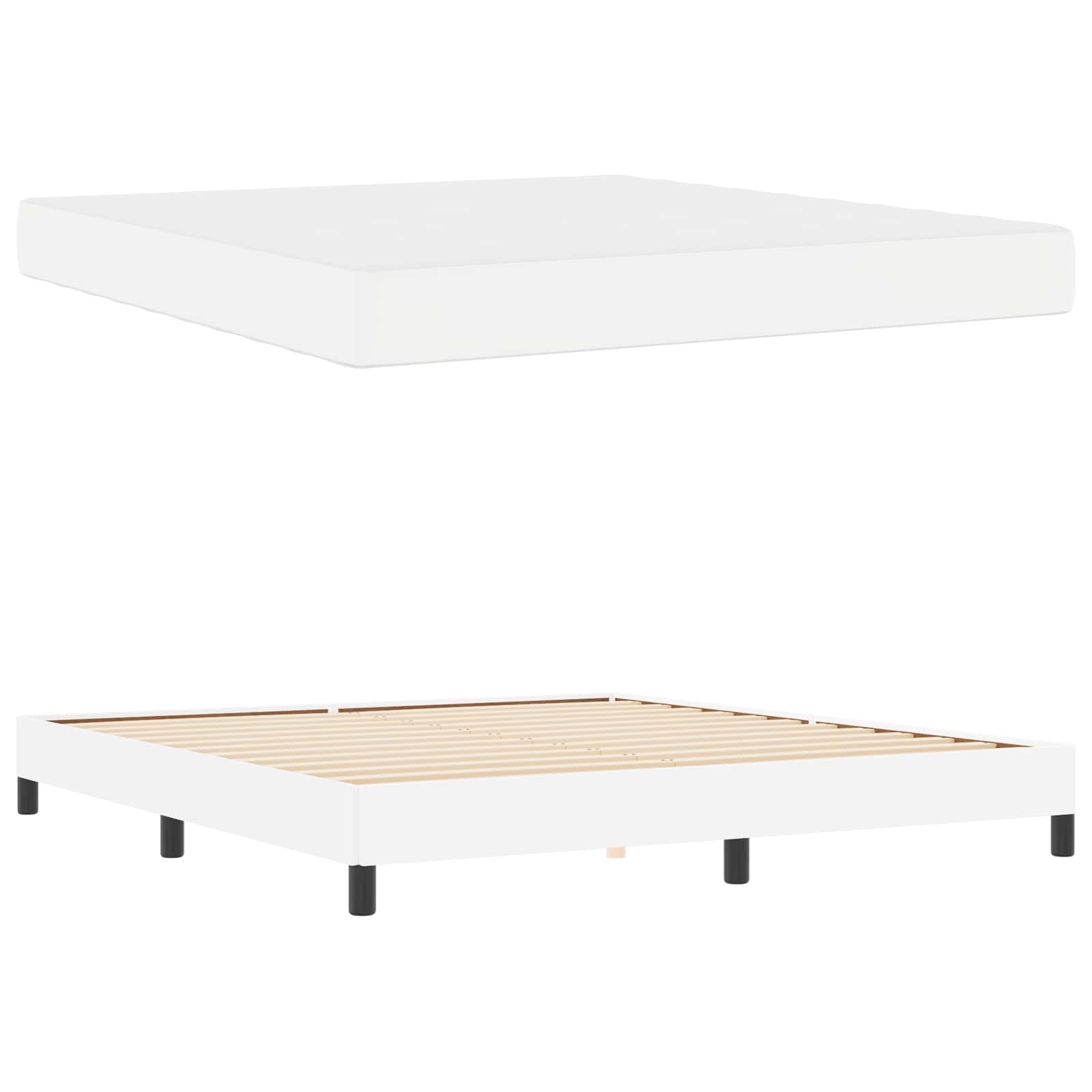 Voodi raam madratsiga PUHAS VALGE 180 x 200 cm kangas 5 Kõik vajalik sinu aeda ja koju! Voodi raam madratsiga PUHAS VALGE 180 x 200 cm kangas - Image 5