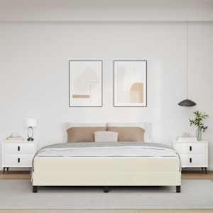 Rám postele s matrací Krémová 180 x 200 cm textil - obrázek 3