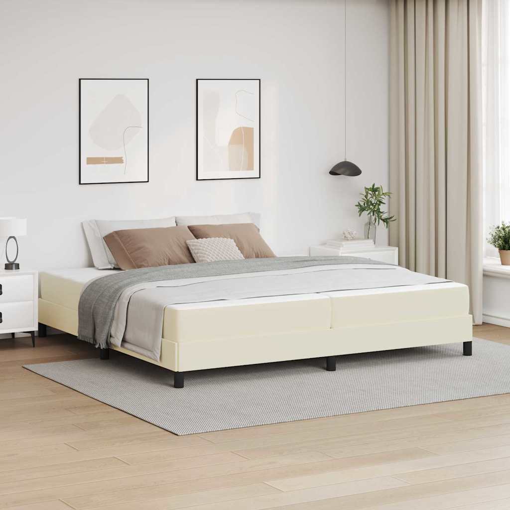 Seng Andet Creme 200 x 200 cm Kunstlæder
