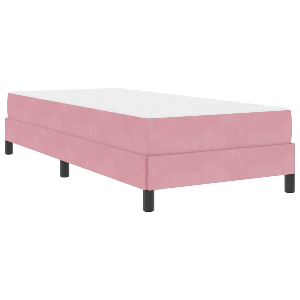 Thumbnail - vidaXL Boxspringbett mit Matratze mit Matratze Rosa 80 x 200 cm Samt