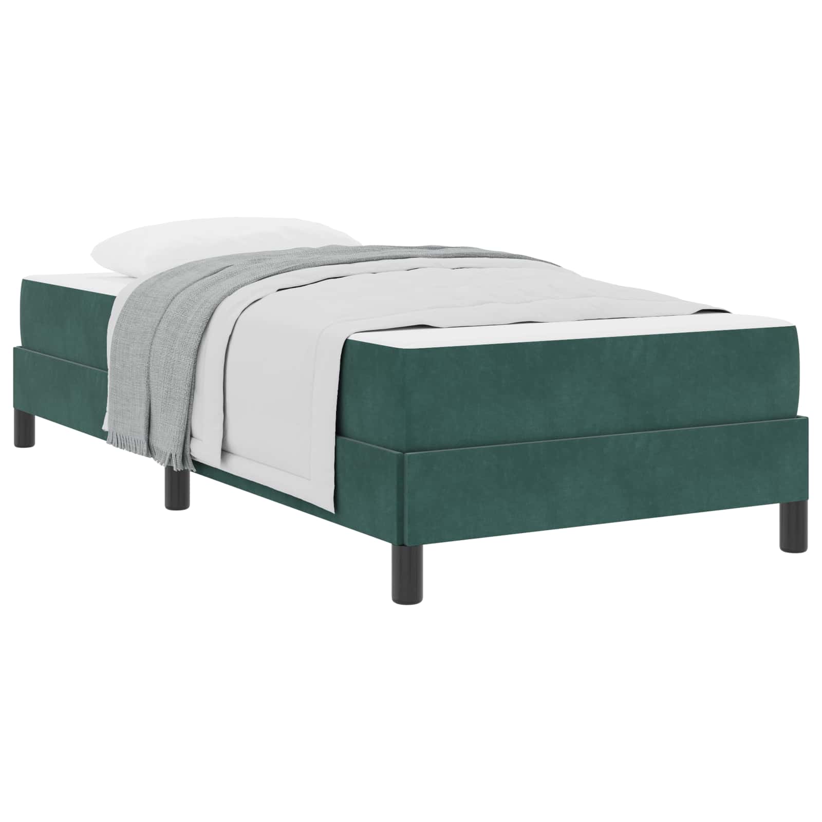 Thumbnail - vidaXL Boxspringbett mit Matratze Dunkelgrün 90 x 190 cm Stoff