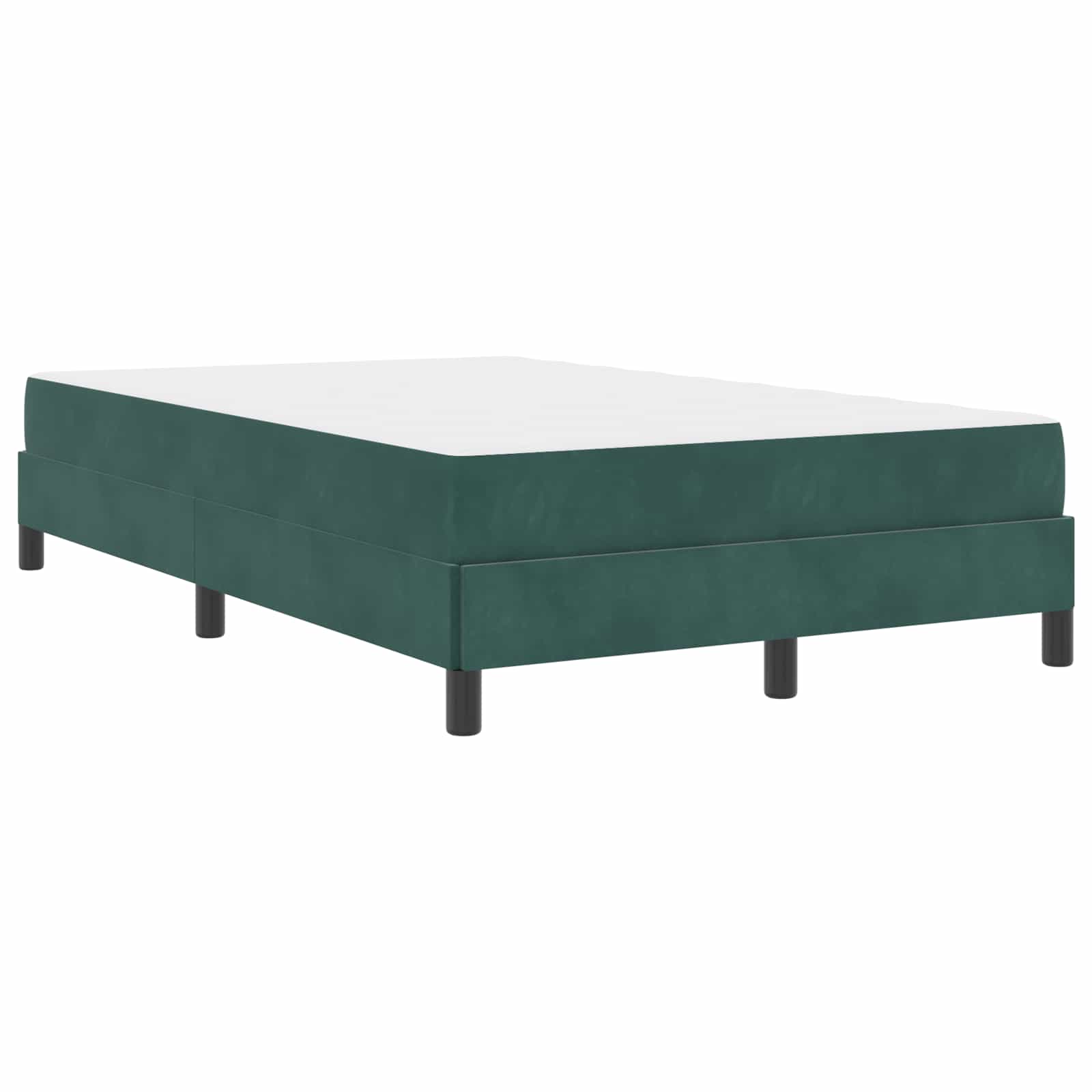 vidaXL Boxspringbett mit Matratze Dunkelgrün 120 x 190 cm Stoff