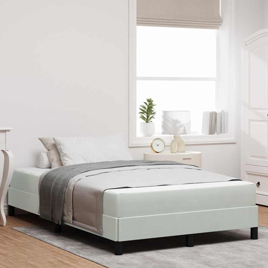 Posteľ boxspring s matracom Svetlosivá 120 x 200 cm Zamat 3398683