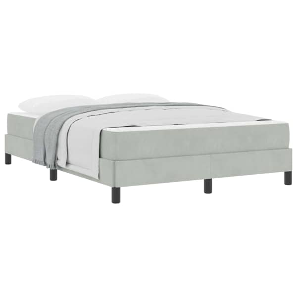 vidaXL Karbi vedrumadrats madratsiga Helehall 140 x 190 cm kangas