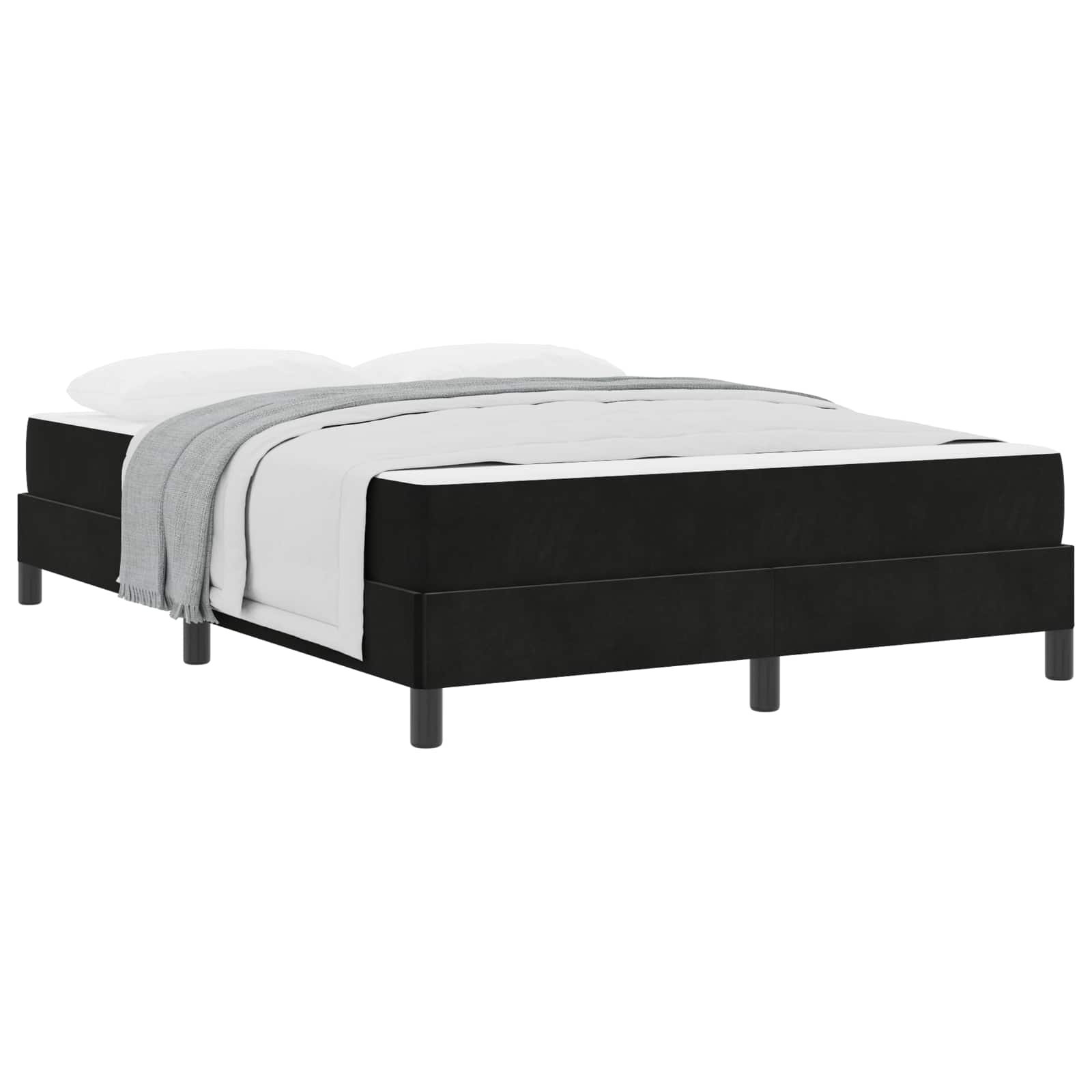 VidaXL Boxspring Bed Met Matras Zwart 140 X 200 Cm Stof