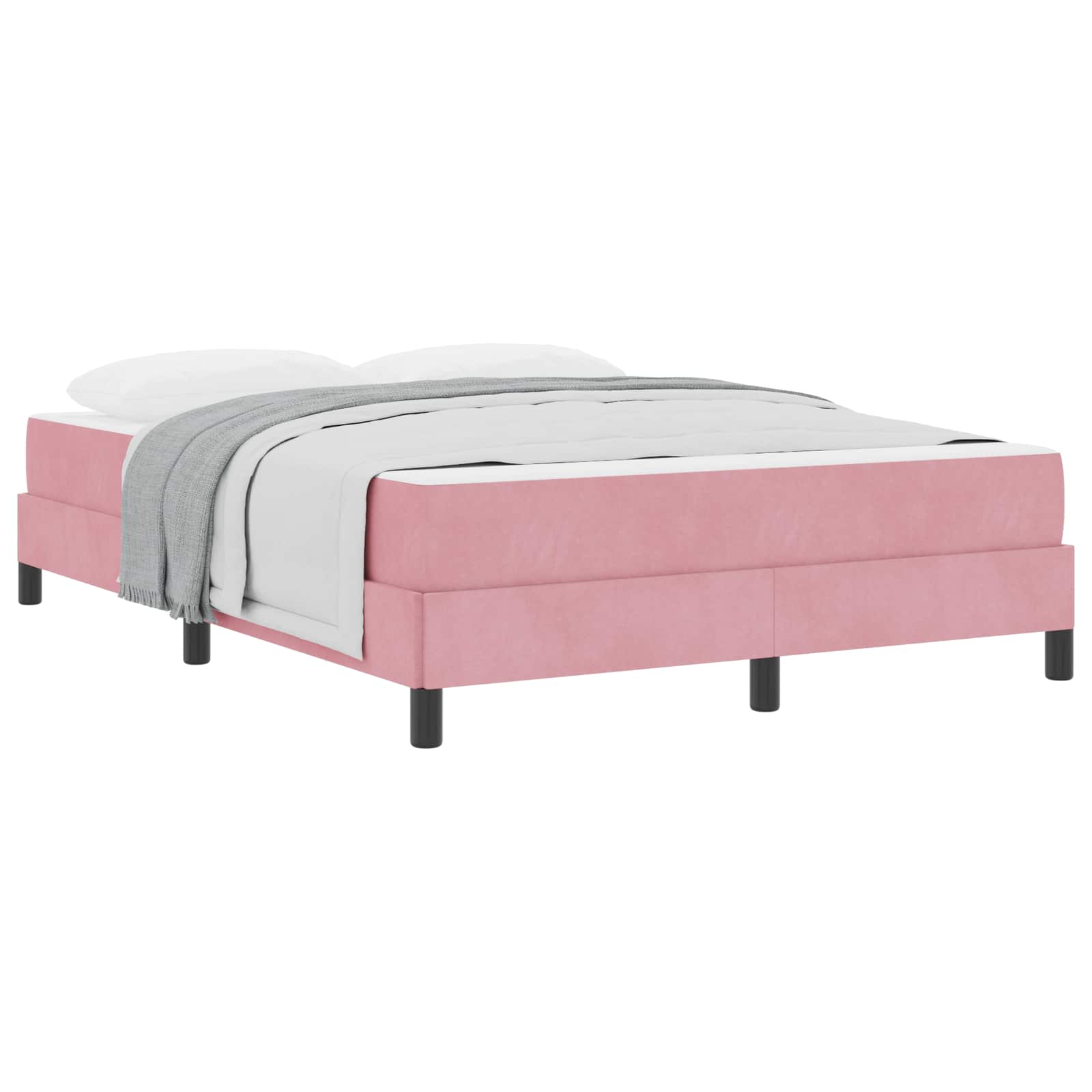 VidaXL Boxspring Bed Met Matras Roze 140 X 200 Cm Stof