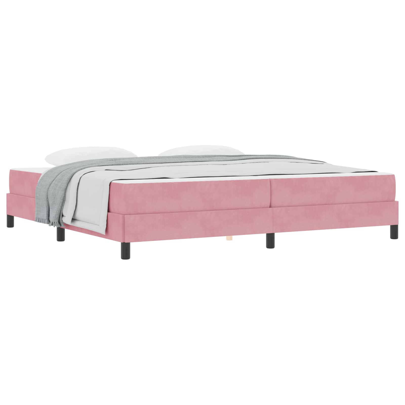 Thumbnail - vidaXL Boxspringbett mit Matratze Rosa 200 x 200 cm Stoff