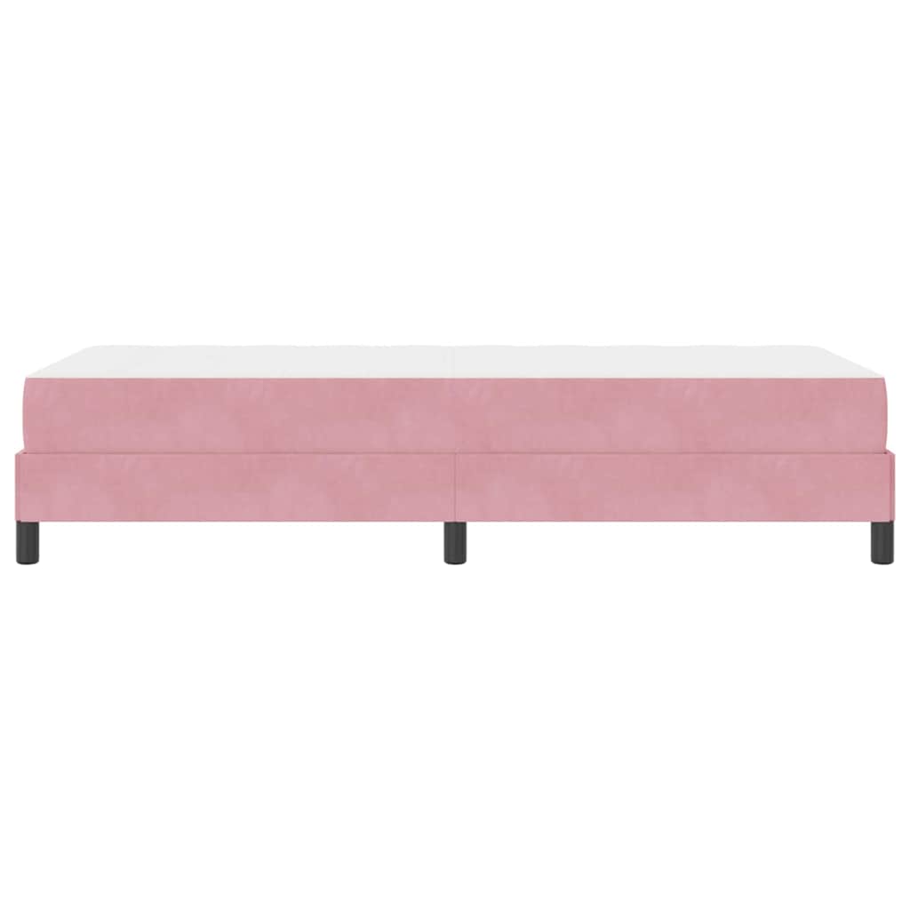 Postel s boxspringem s matrací Růžová 90 x 210 cm textil - obrázek 6