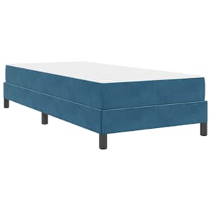 Postel s boxspringem s matrací Tmavě modrá 100 x 210 cm textil - obrázek 7