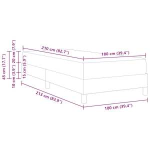 Postel s boxspringem s matrací Tmavě modrá 100 x 210 cm textil - obrázek 11