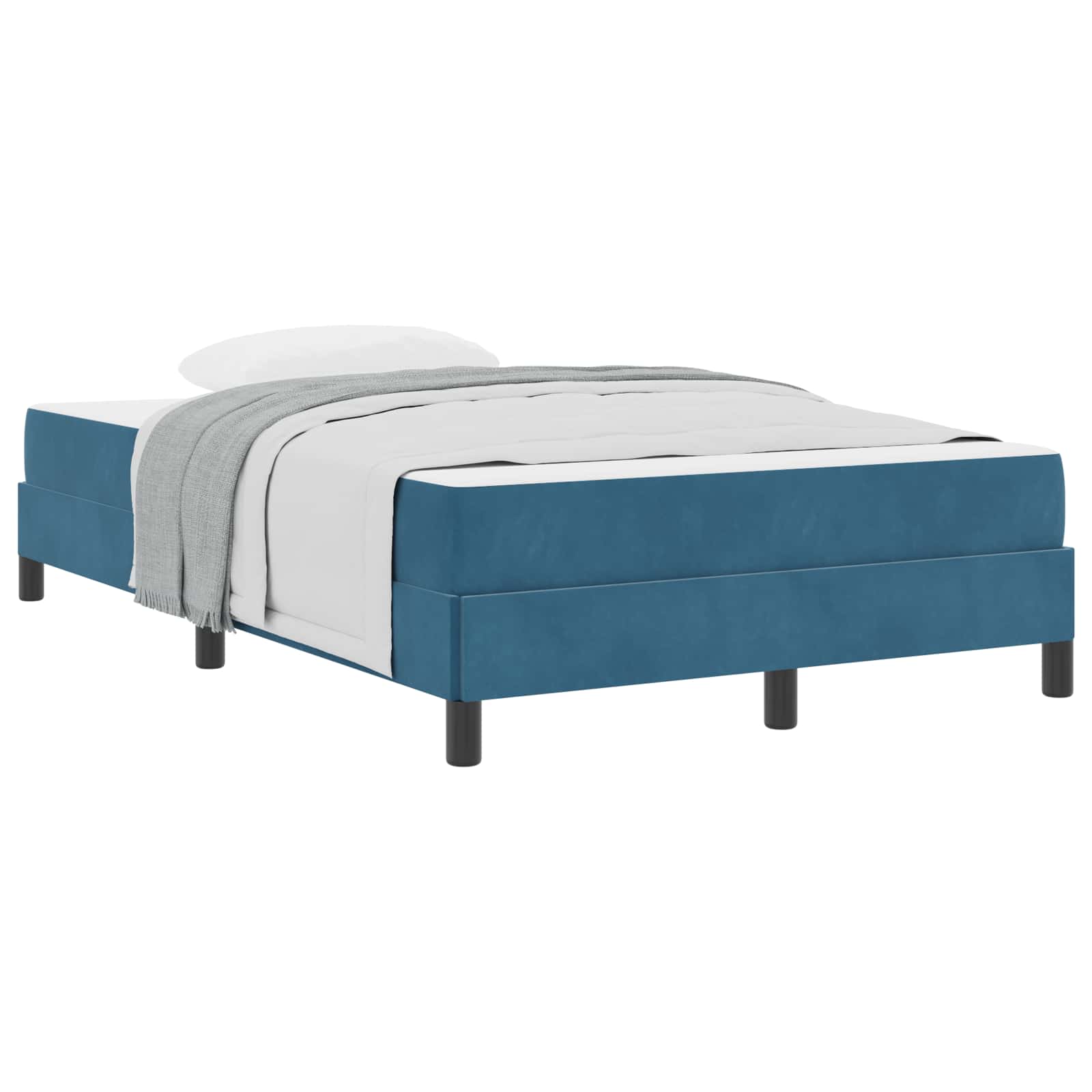 Thumbnail - vidaXL Boxspringbett mit Matratze Dunkelblau 120 x 210 cm Stoff