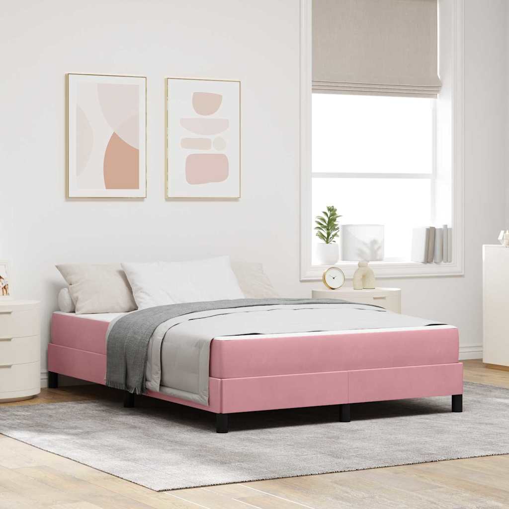Vedruvoodi madratsiga Roosa 140 x 210 cm Samet