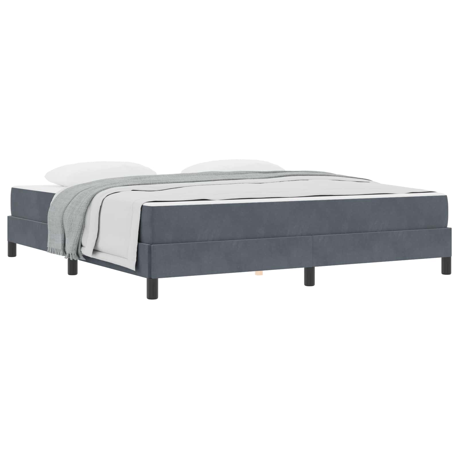 Thumbnail - vidaXL Boxspringbett mit Matratze Dunkelgrau 180 x 210 cm Stoff