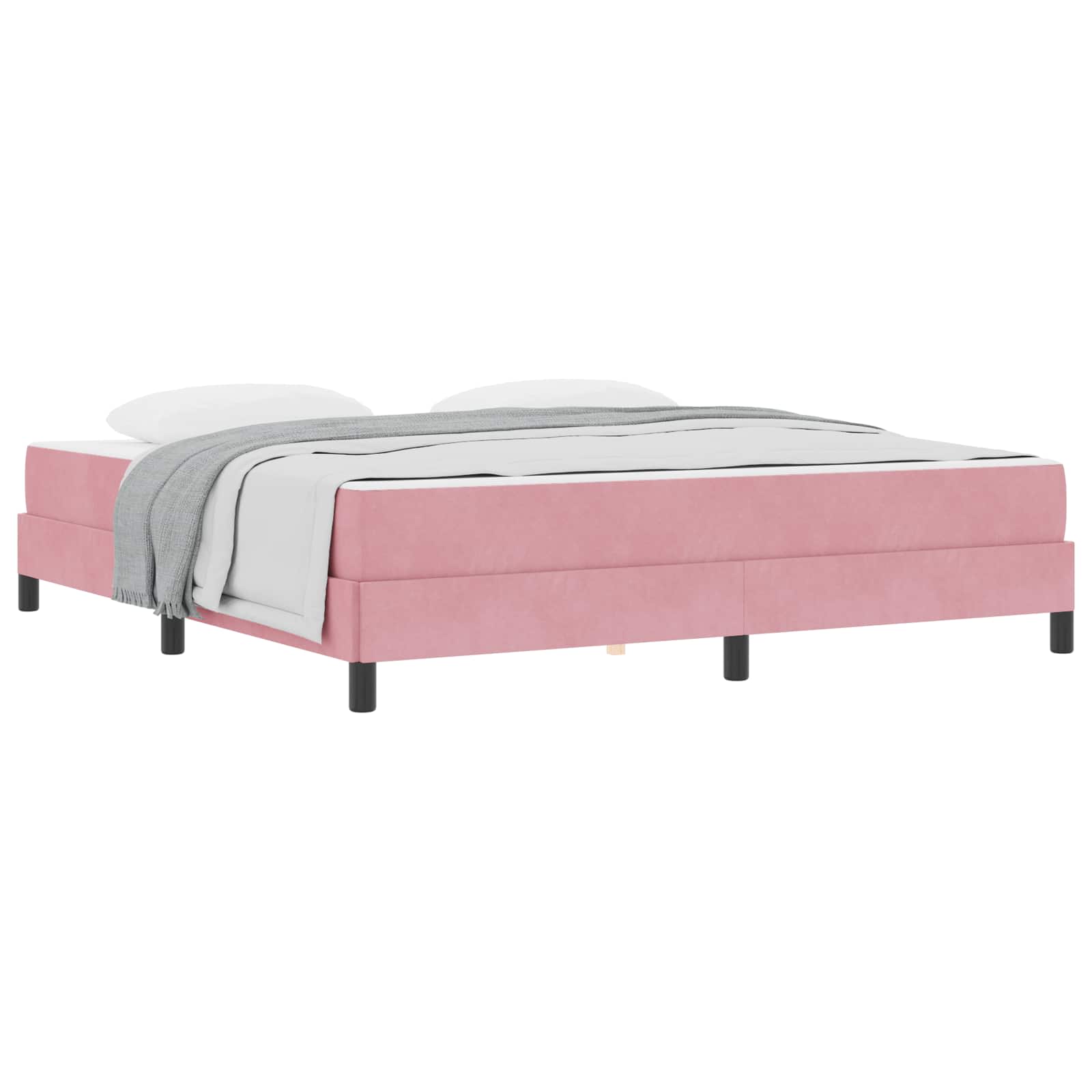Thumbnail - vidaXL Boxspringbett mit Matratze Rosa 180 x 210 cm Stoff