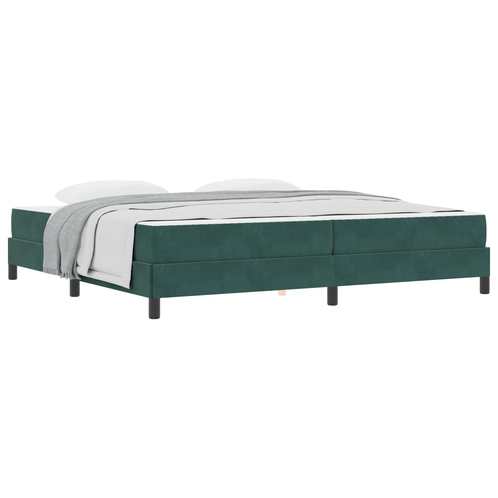 Thumbnail - vidaXL Boxspringbett mit Matratze Dunkelgrün 200 x 210 cm Stoff