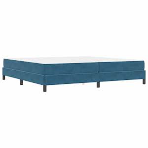 Postel s boxspringem s matrací Tmavě modrá 200 x 210 cm textil - obrázek 7