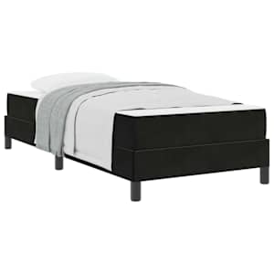 Postel s boxspringem s matrací Černá 80 x 220 cm textil - obrázek 2