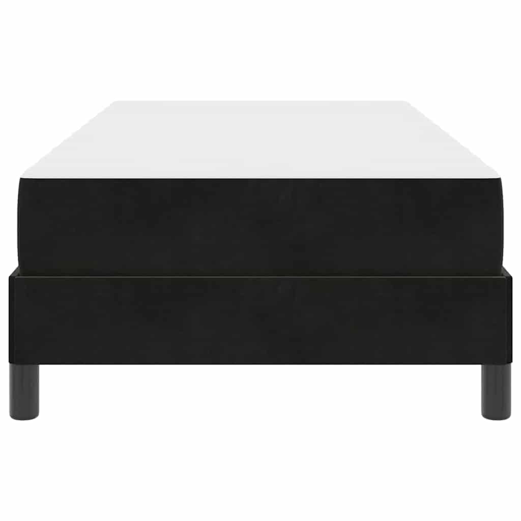 Boksfjær Seng med madrass Svart 100 x 220 cm stoff - Bilde 6