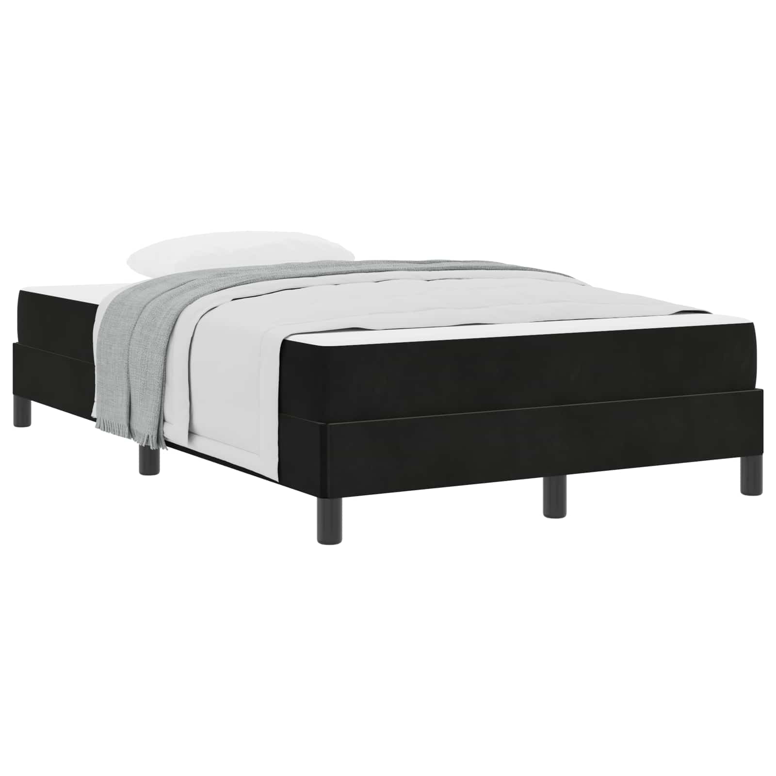 Thumbnail - vidaXL Boxspringbett mit Matratze Schwarz 120 x 220 cm Stoff