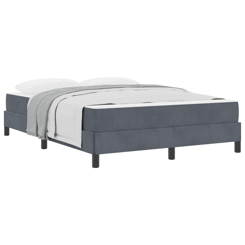 Thumbnail - vidaXL Boxspringbett mit Matratze Dunkelgrau 160 x 220 cm Stoff