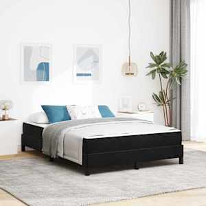 Postel s boxspringem s matrací Černá 160 x 220 cm textil - obrázek 1