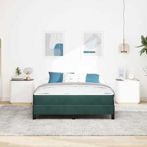 Postel s boxspringem s matrací Tmavě zelená 160 x 220 cm textil - obrázek 3