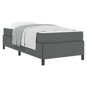 Postel s boxspringem Tmavě šedá 100 x 200 cm textil - obrázek 2