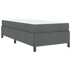 Postel s boxspringem Tmavě šedá 100 x 200 cm textil - obrázek 9