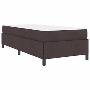 Postel s boxspringem Tmavě hnědá 100 x 200 cm textil - obrázek 9