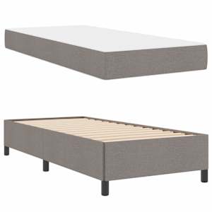 Postel s boxspringem Taupe 100 x 200 cm textil - obrázek 5