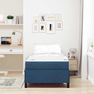 Postel s boxspringem Modrá 100 x 200 cm textil - obrázek 3